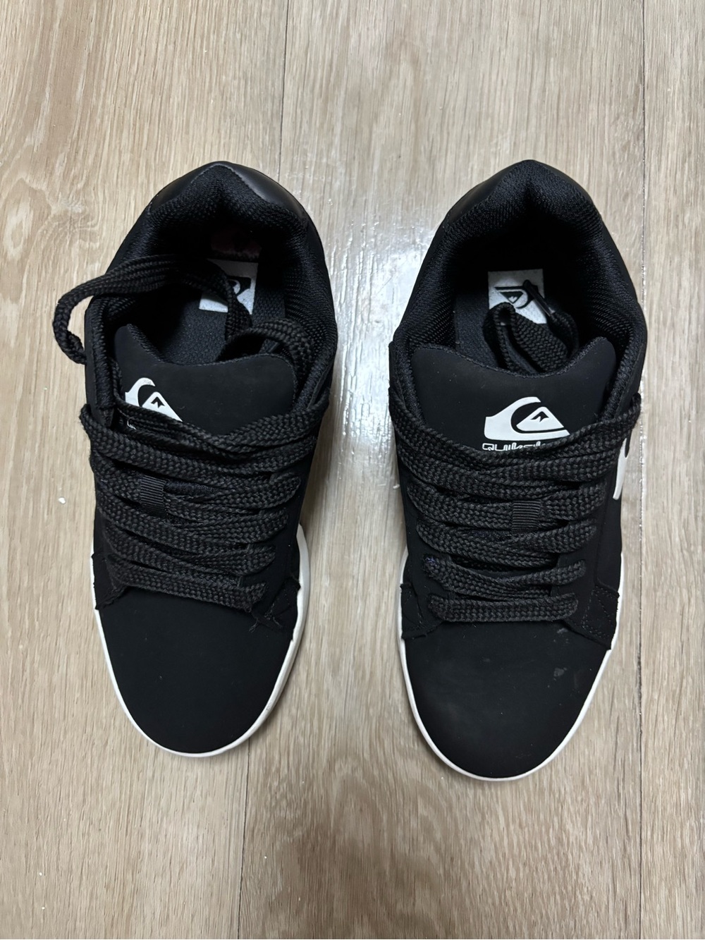 Quiksilver kids Black Lace-Up Skate Shoes